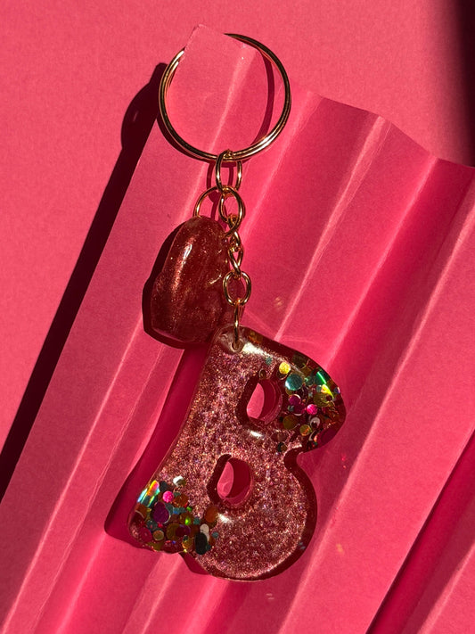 Blush Spark Initial
Keychain with Heart
Chram