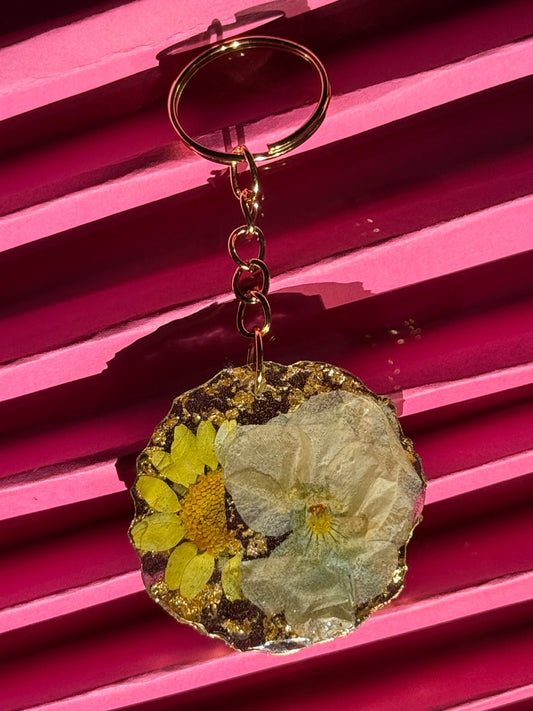 Golden Petal Keychain
